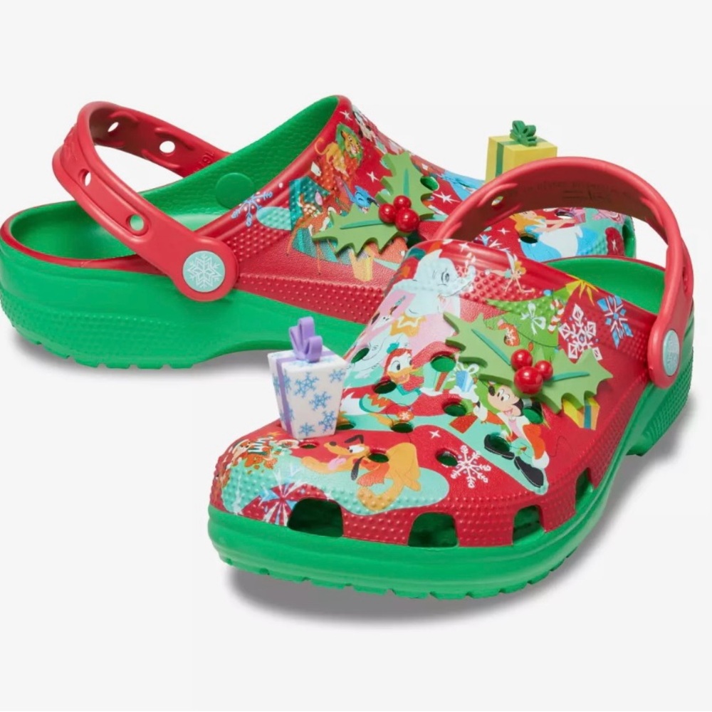 Mickey Mouse and Friends Holiday Clogs for Adults by Crocs W6/M4.